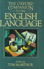 The Oxford companion to the English language  Cover Image