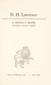 D. H. Lawrence  Cover Image