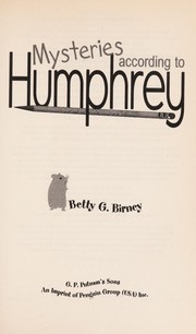 Mysteries according to Humphrey  Cover Image